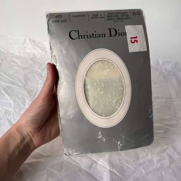 Dior Accessories - Christian Dior Dot Sheer Patterned Cotton Crotch Alabaster 3